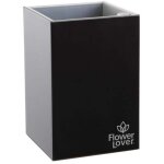 Cubico pot auto irrigant - 9x9x13. 5cm - noir flower lover