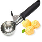 Cuill�re � glace professionnelle en inox � g�chette - noir