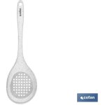 Cuill�re � trous en silicone blanc mod�le bach 34 cm