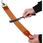 Cuir v�ritable rasoir droit pliant couteau rasage aiguiseur ceinture � aiguiser