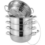 Cuiseur vapeur 5 couches 32 cm, cuiseur à vapeur en acier inoxydable avec couvercle en verre, pour la ... Cuiseur vapeur 5 couches 32 cm, cuiseur à vapeur en acier inoxydable avec couvercle en verre, pour la ...