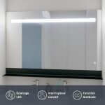 Cuisibane - miroir lumineux antibue etal 120x80 cm avec tablette de rangement