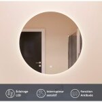 Cuisibane - miroir lumineux rond avec antibu�e fazzio � 60cm