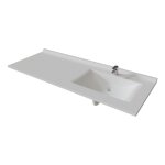 Cuisibane - plan vasque resiplan - 151 cm avec vasque dporte  droite