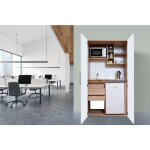 Cuisine cuisine de bureau mini - cuisine single chne blanc peter 104 cm respekta