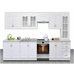 Cuisine complte de 3m20 dina blanche avec moulures