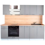 Cuisineandcie - cuisine complte eco gris brillant 240 cm