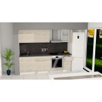 Cuisineandcie - cuisine compl�te eco noyer blanchi 240 cm