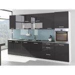 Cuisine complte laque 3m20 tara avec colonne four grise