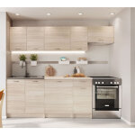 Pegane - cuisine compl�te mila 7 �l�ments couleur ch�ne sonoma avec plan de travail inclus - longueur ...