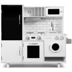 Cuisine enfant en bois - bruno avec tableau en blanc - baby vivo