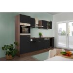 Cuisine kitchenette bloc vide ch�ne york noir oliver 280 cm respekta