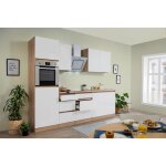 Cuisine kitchenette bloc vide sans poign�e ch�ne blanc lorena 270 cm respekta