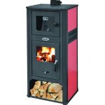 Cuisinire en acier roma s avec four rouge