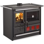Cuisini�re � bois 11 kw - n - rosa xxl 5. 0 steel noir anthracite - la nordica extraflame