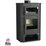 Fm po�le � bois acier m - 104 11kw avec portes en fonte et four