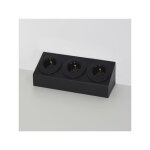 Prise cuisine barry - bloc 3 prises soft touch noir Prise cuisine barry - bloc 3 prises soft touch noir