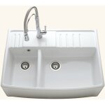 Cuisissimo - vier timbre d'office cramique blanc ekio newco 2 bacs