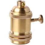 Culot de lampe avec interrupteur en cuivre laiton vintage douille support pour r�tro edison style ampule ...