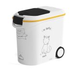 Curver - conteneur de nourriture le diner est servi - 12 kg - 35 l - blanc et noir - pour chat