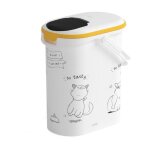 Conteneur de nourriture le diner est servi - 4 kg - 10 l - blanc et noir - pour chat - curver
