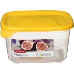 Curver - fresh & go bote carr de 1. 2 l, rsine, transparent et orange, 15 x 15 x 8 cm 182276