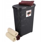 Panier à linge 40 l gris foncé - curver Panier à linge 40 l gris foncé - curver