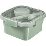 Curver 249947 bote de conservation, lunch box carree 1, 1l avec couverts - recycle (smart eco line)