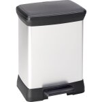 Curver - poubelle mtallique  pdale 30 l