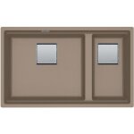Franke - cuve kubus 2. 0 fragranit kng 120 - oyster - manuel - 760 x 460 x 200 mm (sous - meuble 80 cm) ...