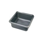 Cuvette carr�e 38 cm 15 l ? aluminium et plastique l�ger ? design moderne gris argent� ? pour espaces ...