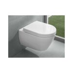 Cuvette subway 2. 0  bride ouverte couleur scarabeo: blanc brillant - version abattant: soft closing ...