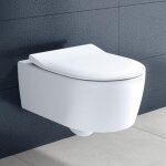 Villeroy&boch - avento combipack wc suspendu sans bride à fond creux directflush + abattant slim amovible ... Villeroy&boch - avento combipack wc suspendu sans bride à fond creux directflush + abattant slim amovible ...