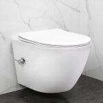 Cuvette wc suspendue rea carlo lux rimless white z funkcj? bidetu