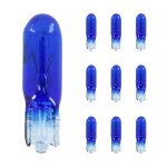Cyclingcolors - 10x ampoule 12v 1, 2w t5 wedge bleu w2x4. 6d universel �clairage lumi�re bricolage remplacemen ...
