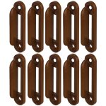 10x gâche à équerre en plastique marron pour serrure à bouton poussoir push - lock ou à pêne dormant ... 10x gâche à équerre en plastique marron pour serrure à bouton poussoir push - lock ou à pêne dormant ...