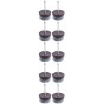 Cyclingcolors - 10x patin clou marron avec feutrine pour chaise table meuble � clouer protection parquet ...