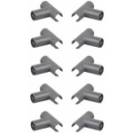 Cyclingcolors - 10x raccord �querre de fixation en pvc pour traverse ronde �11mm forme de t support tube ...