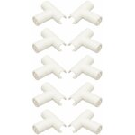 Cyclingcolors - 10x raccord �querre de fixation en pvc pour traverse ronde �11mm forme de t support tube ...