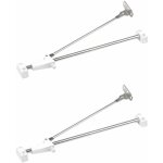 Cyclingcolors - 2x compas pour porte meuble fen�tre r�glable avec frein blanc support fixation secr�taire ...