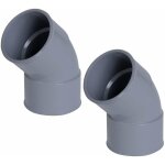 Cyclingcolors - 2x coude pvc 45 femelle femelle diamtre 40mm pvc raccord connecteur tube tuyau plomberie ...
