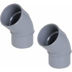 Cyclingcolors - 2x coude pvc 45� m�le femelle diam�tre 50mm pvc raccord connecteur tube tuyau plomberie ...