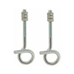 2x crochet pour balancoire m10 acier avec 3 crous support attache fixation portique sige corde  n?ud ...