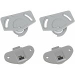Cyclingcolors - 2x garniture compl�te pour porte coulissante monture et guide en plastique rail fourniture ...