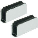 Cyclingcolors - 2x contre - pice pour loqueteau magntique  pression pour porte en verre acier avec ...