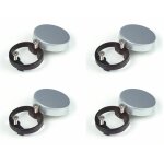 Cyclingcolors - 4x cache charni�re ronde pour vitre / verre en plastique � visser d�coration vitrine ...