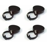 Cyclingcolors - 4x cache charni�re ronde pour vitre / verre en plastique � visser d�coration vitrine ...