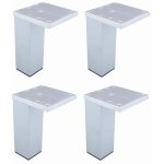Cyclingcolors - 4x pied de meuble non ajustable forme carr�e � visser finition aluminium meuble tv canap� ...