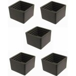 Cyclingcolors - 5x embout de tube carr� 40x40 plastique bouchon capuchon noir 40mm bricolage