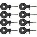 Cyclingcolors - 8x isolateur cloture �lectrique 6x40 universel noir � visser dans piquet bois fil corde ...